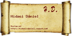 Hidasi Dániel névjegykártya
